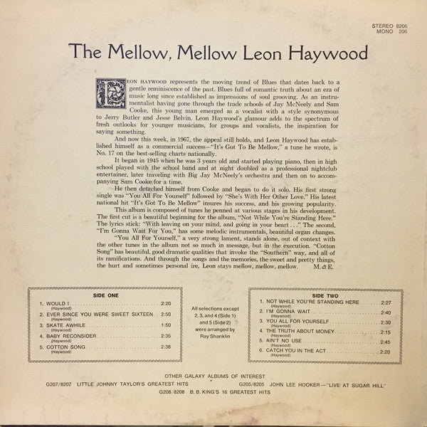 The Mellow, Mellow Leon Haywood