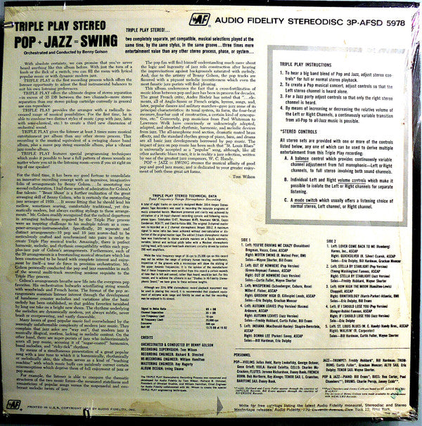 Triple Play Stereo Pop + Jazz = Swing