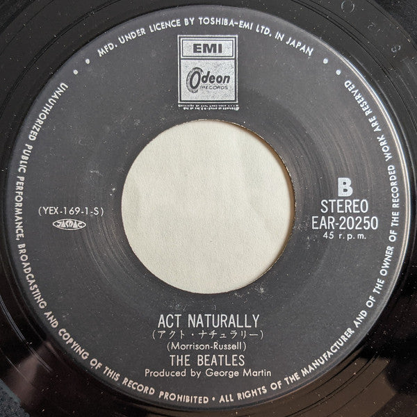 イエスタデイ= Yesterday / アクト・ナチュラリー = Act Naturally