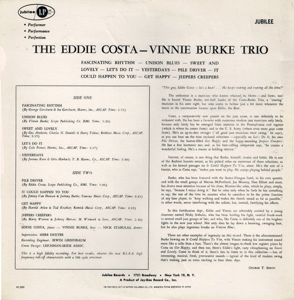 Eddie Costa - Vinnie Burke Trio