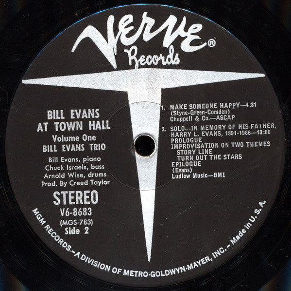 Bill Evans At Town Hall (Volume One)