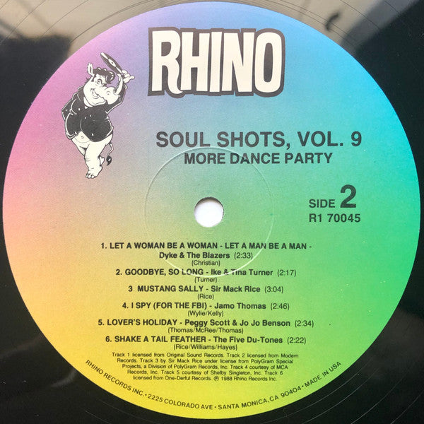 Soul Shots - Vol 9 "Shake A Tail Feather" (More Dance Party)
