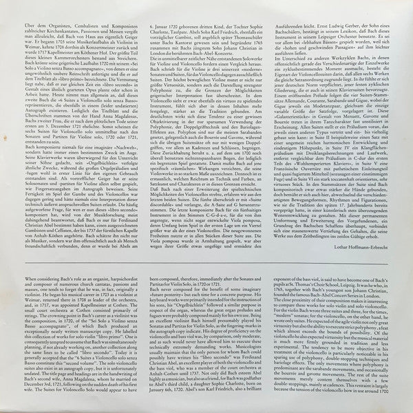 6 Suites A Violoncello Solo Senza Basso