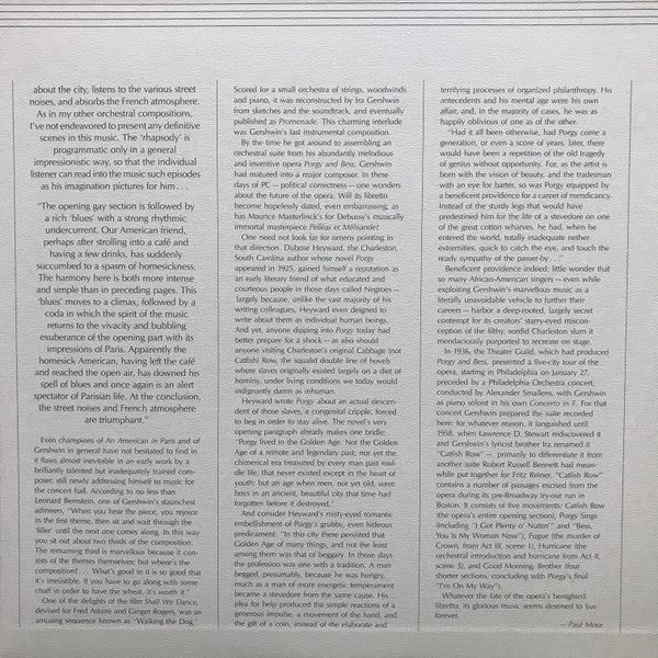 An American In Paris / Promenade / Catfish Row