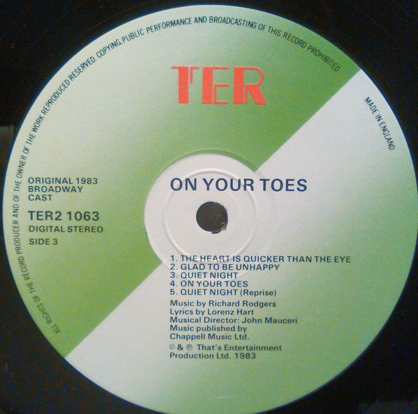 On Your Toes - Original 1983 Broadway Cast