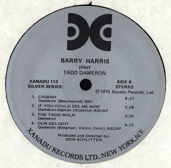 Barry Harris Plays Tadd Dameron