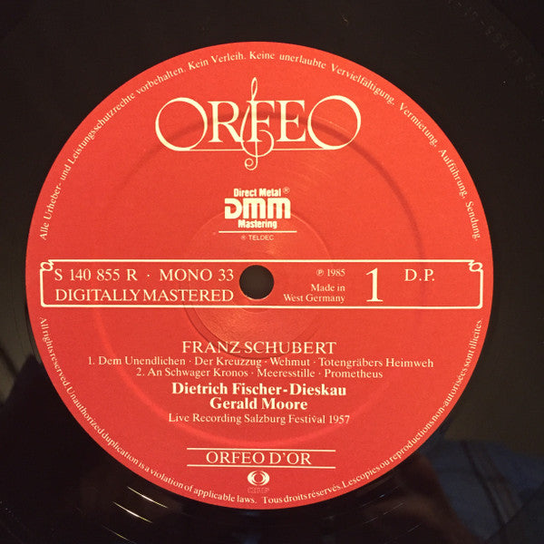 Liederabende Salzburger Festspiele Live 1957-1965