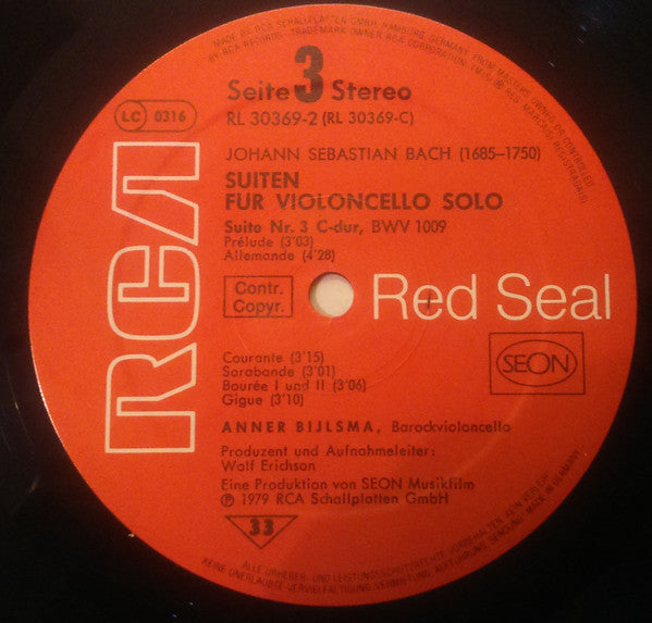 6 Suites A Violoncello Solo Senza Basso