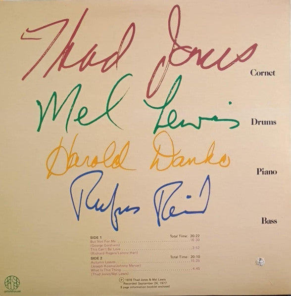 The Thad Jones Mel Lewis Quartet