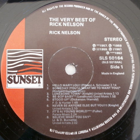 The Very Best Of Rick Nelson