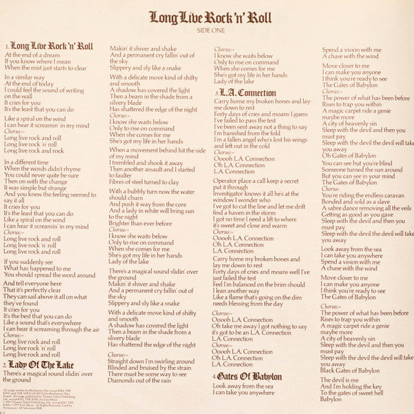 Long Live Rock 'N' Roll = バビロンの城門