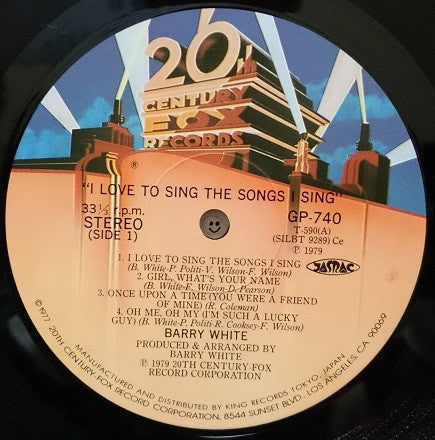 I Love To Sing The Songs I Sing