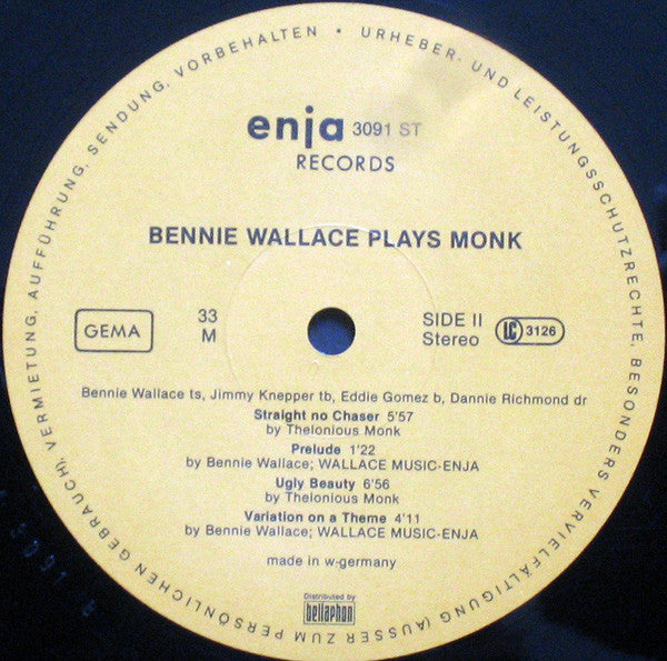 Bennie Wallace Plays Monk