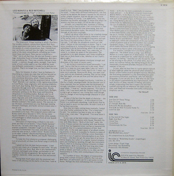 I Concentrate On You (A Tribute To Cole Porter)