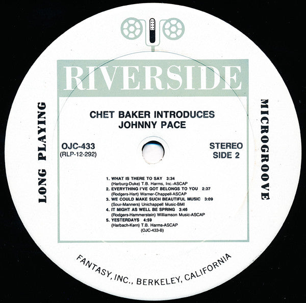 Chet Baker Introduces Johnny Pace Accompanied By The Chet Baker Quintet