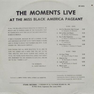 Live At The Miss Black America Pageant