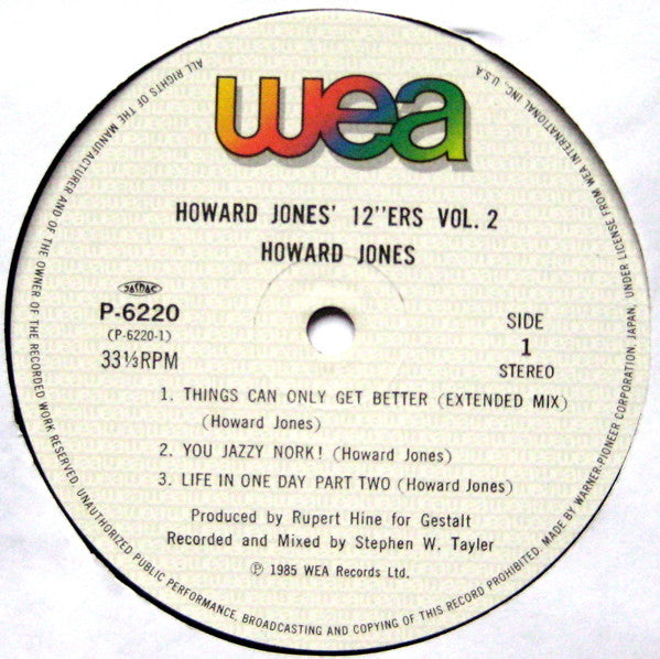 Howard Jones' 12"Ers Vol. 2