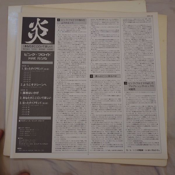 Wish You Were Here = 炎 (あなたがここにいてほしい)