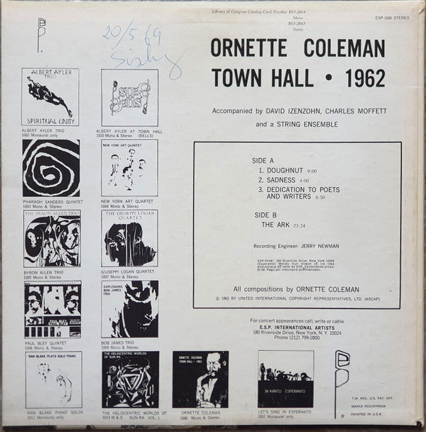Town Hall • 1962