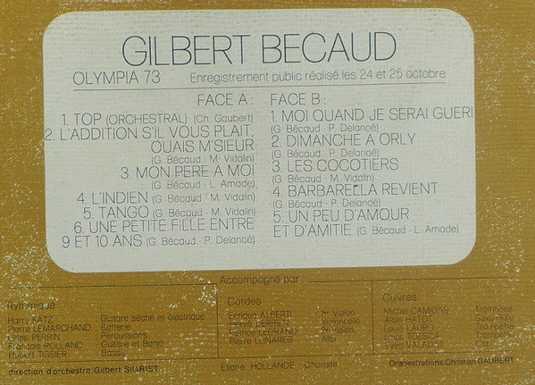 Olympia 73 - Enregistrement Public