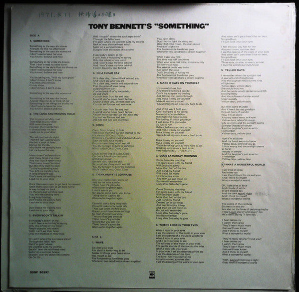 Tony Bennett's Something