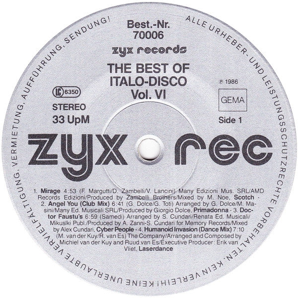 The Best Of Italo-Disco Vol. 6