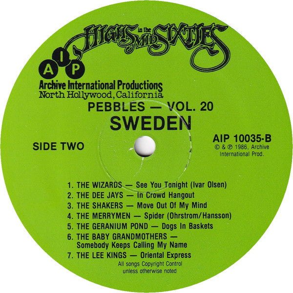 Pebbles Vol. 20 The Continent Lashes Back! European Garage Rock Part 4: Sweden