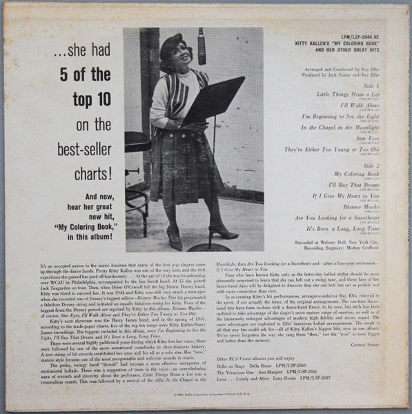 Kitty Kallen's "My Coloring Book" And Her Other Great Hits