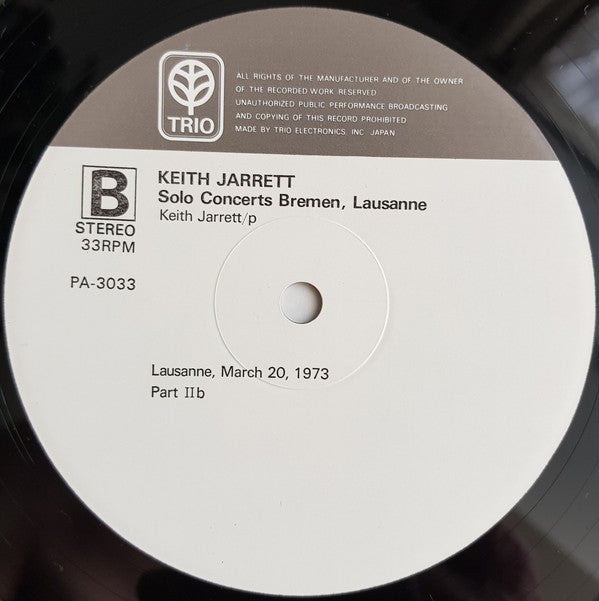 Solo Concerts: Bremen / Lausanne