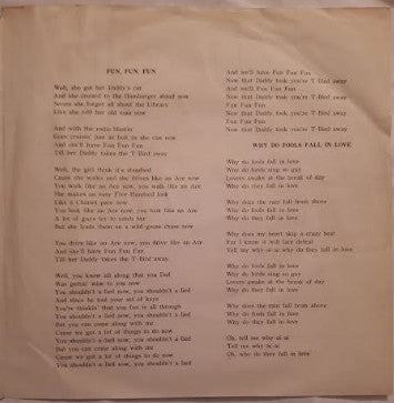ファン・ファン・ファン = Fun, Fun, Fun / サーフ・ロマンス = Why Do Fools Fall In Love