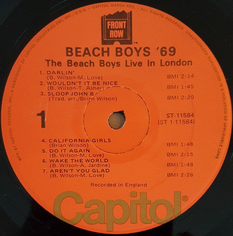 Beach Boys '69 (The Beach Boys Live In London)