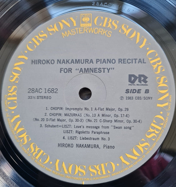 Piano Recital For Amnesty