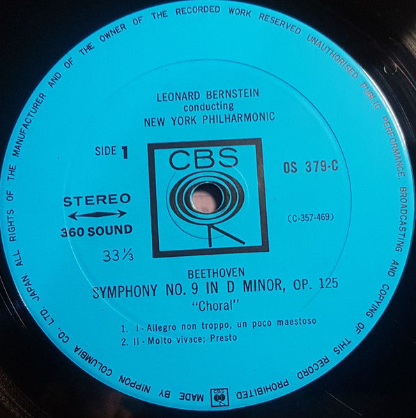 Symphony No. 9 In D Minor, Op. 125, "Choral" / Symphony No. 1 In C Major, Op. 21