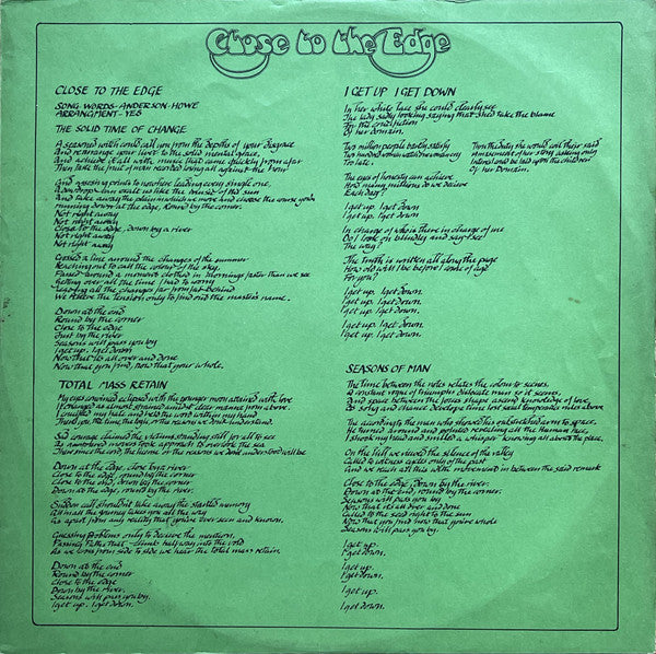 Close To The Edge = 危機