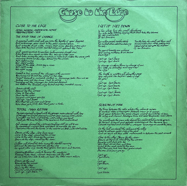 Close To The Edge = 危機