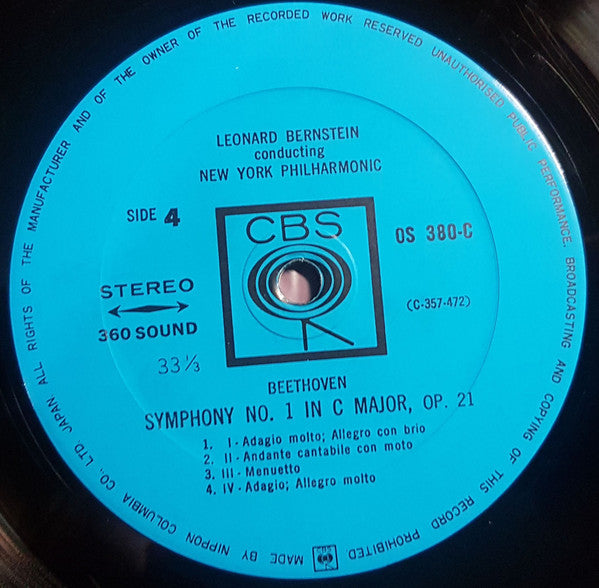 Symphony No. 9 In D Minor, Op. 125, "Choral" / Symphony No. 1 In C Major, Op. 21