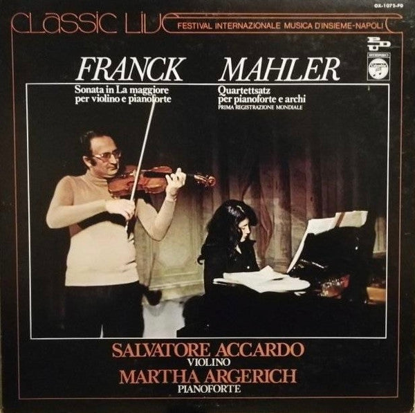 Sonata In La Maggiore Per Violino E Pianoforte / Quartettsatz Per Pianoforte E Archi