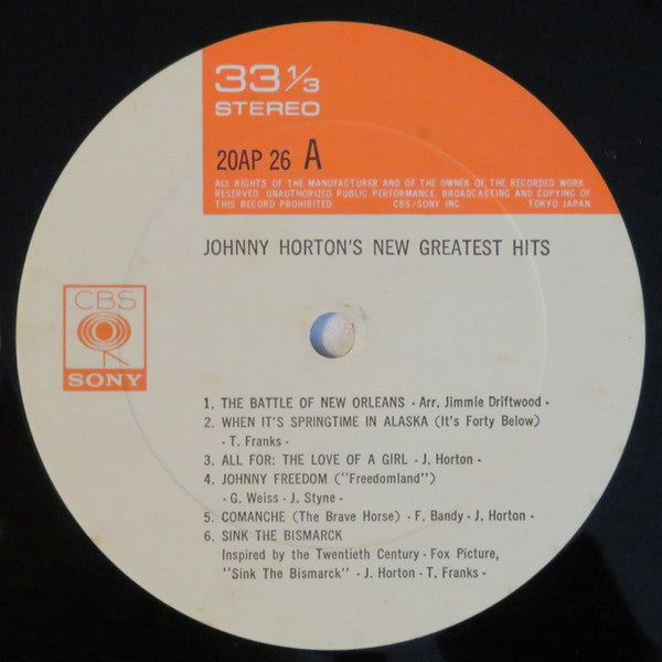 Johnny Horton's New Greatest Hits