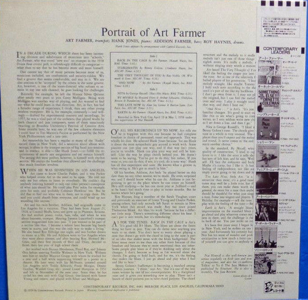 Portrait Of Art Farmer