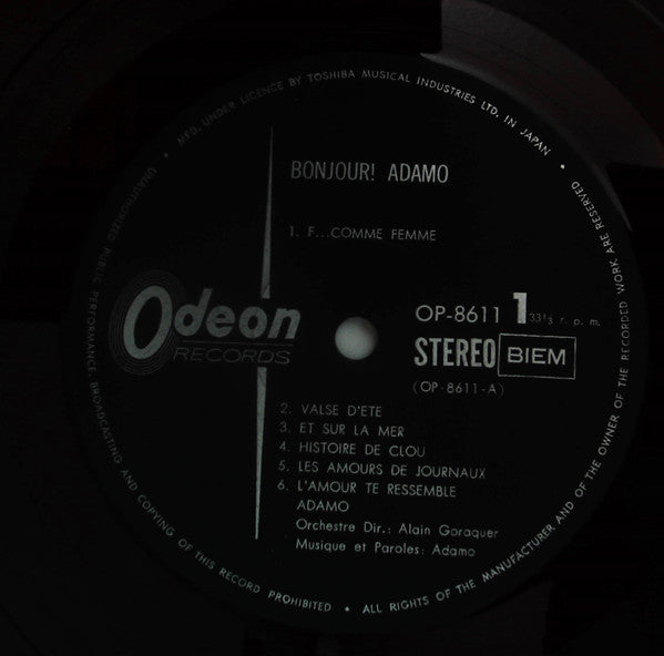 Bonjour ! Adamo