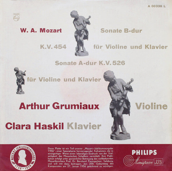 Sonate B-dur K.V. 454 Für Violine Und Klavier / Sonate A-dur K.V. 526 Für Violine Und Klavier