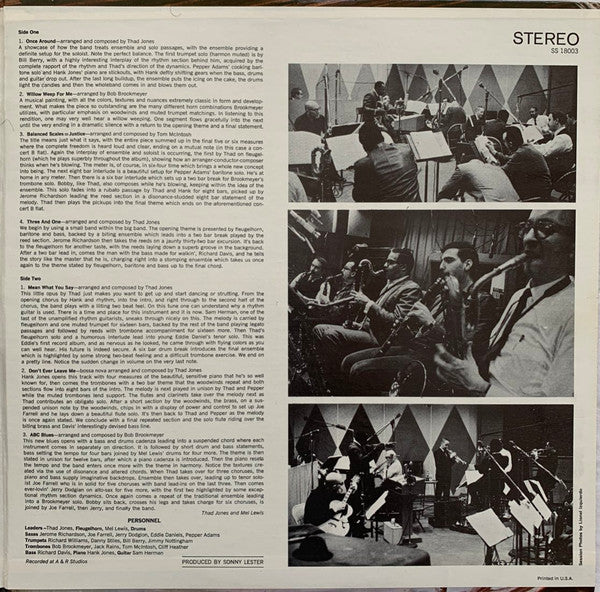 Presenting Thad Jones • Mel Lewis & "The Jazz Orchestra"