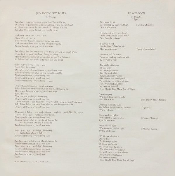 Songs In The Key Of Life