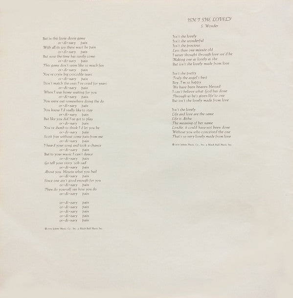 Songs In The Key Of Life