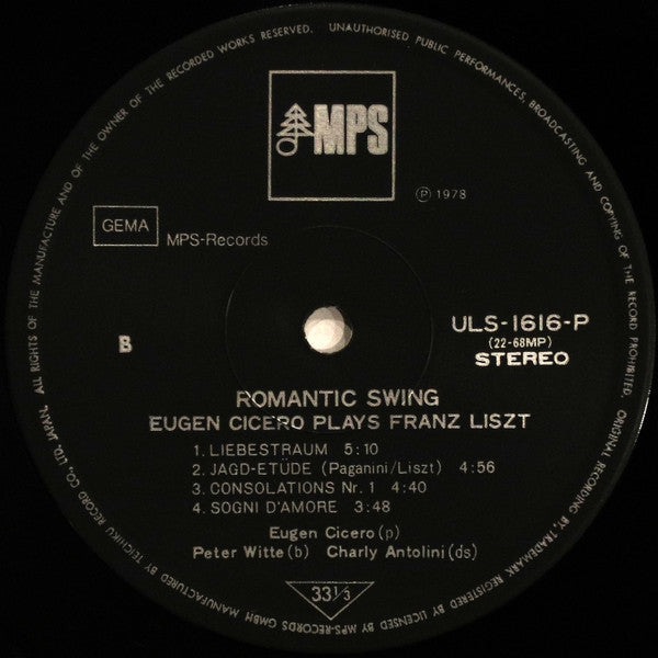 Romantic Swing - Eugen Cicero Plays Franz Liszt