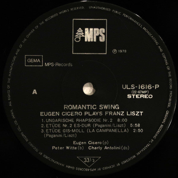 Romantic Swing - Eugen Cicero Plays Franz Liszt