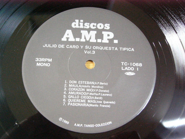 El Malevo Julio de Caro Y Su Orquesta Típica Vol.3