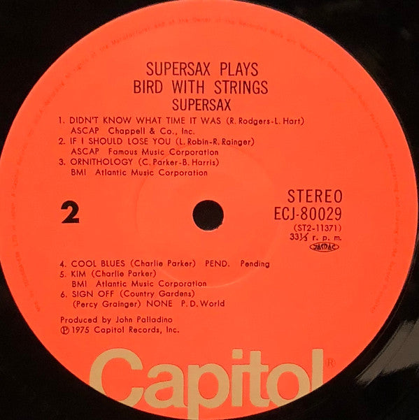 Supersax Plays Bird With Strings