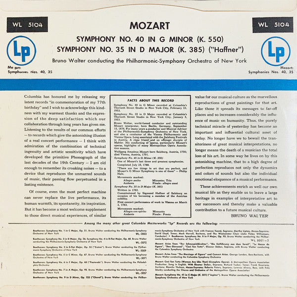 Symphony No. 40 In G Minor K. 550 / Symphony No. 35 In D Major K.385 "Haffner"