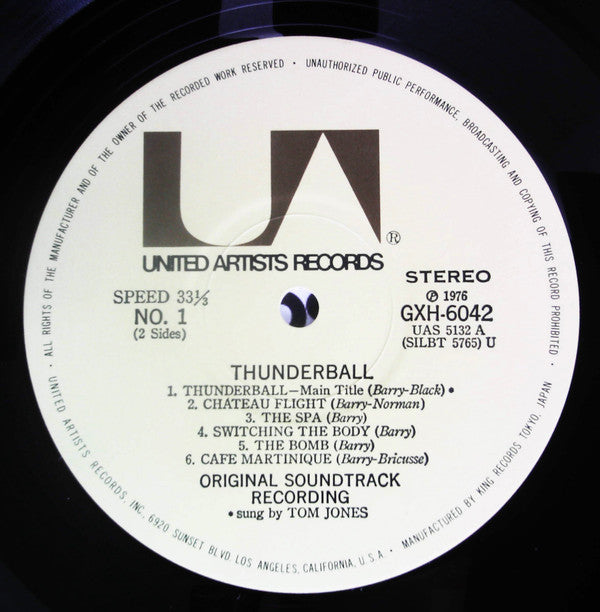 007 サンダーボール作戦 = Thunderball (Original Motion Picture Soundtrack)
